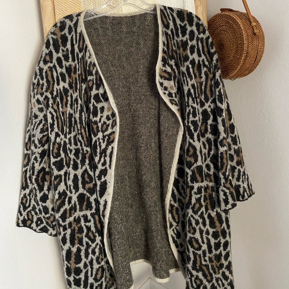 Cheetah Wool Joie Cardigan